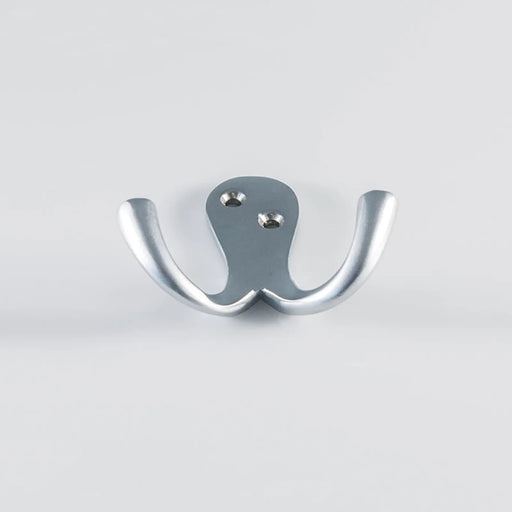 Victorian Double Robe Hook - Satin Chrome 51MM