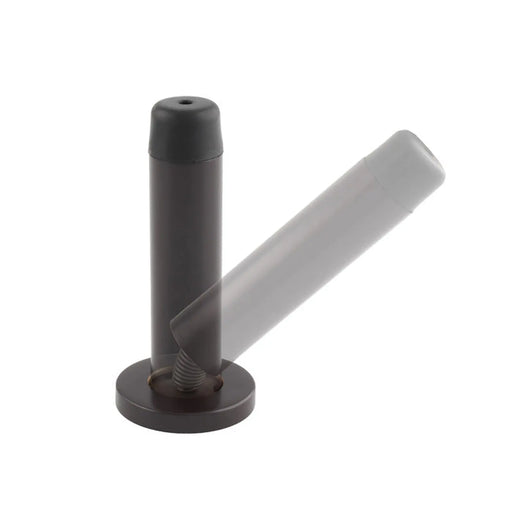 70 X 32Mm Sprung Wall Mounted Doorstop On Rose - Concealed Fix - Matt Bronze