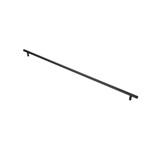 12Mm Dia. T-Bar Pull Handle - 608Mm C/C - Bolt Through Fixing - Matt Black 608mm c/c