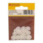 White Pozi Screw Cover Caps (Pack of 20) - Pack of 5