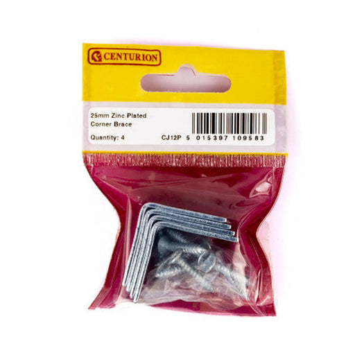 25mm ZP Corner Brace (Pack of 4)