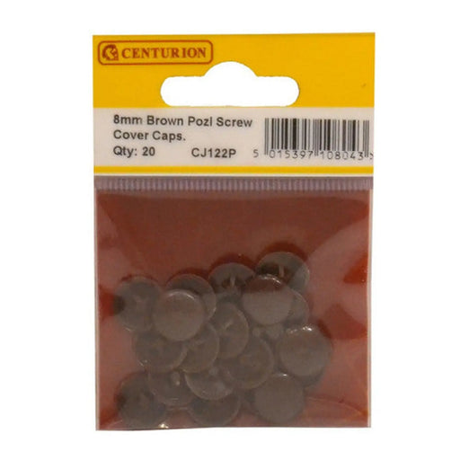 Brown Pozi Screw Cover Caps (Pack of 20)