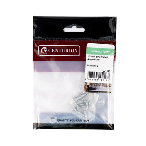 100mm ZP Angle Plate (Pack of 2)