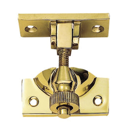 Sash Fastener (Brighton Pattern) - Polished Brass 57MM X 20MM