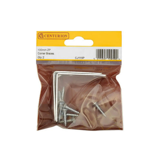 100mm ZP Corner Brace (Pack of 2) - Pack of 5