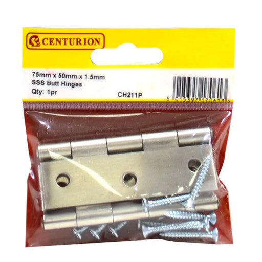 Butt Hinges, Satin Stainless Steel, 76mm x 51mm - Min Order 4
