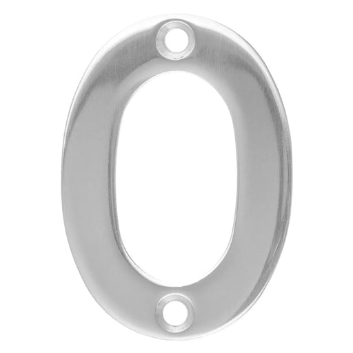 50 X 36 X 2Mm - Number 0 - Face Fix - Bright Stainless Steel