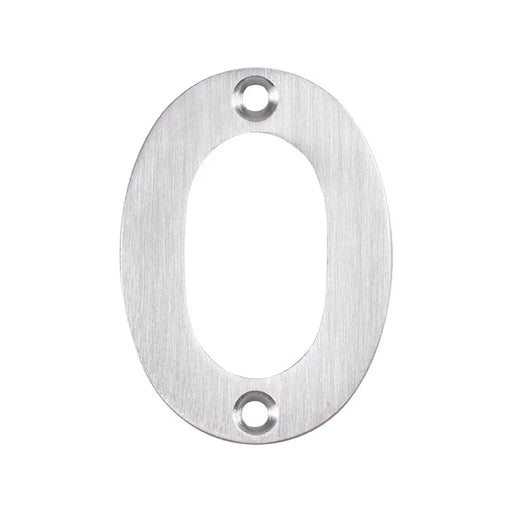 50 X 36 X 2Mm - Number 0 - Face Fix - Satin Stainless Steel