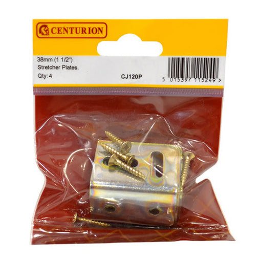 38 x 28mm ZP Stretcher Plate (Pack of 4) - Pack of 5