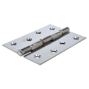 Steel Butt Hinges, Chromed, 100mm - Pack of 5