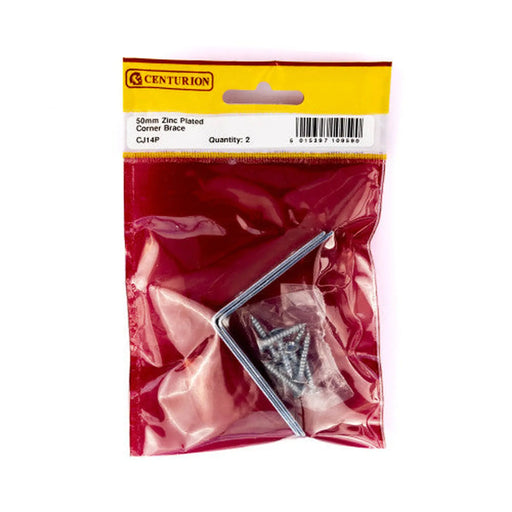50mm ZP Corner Brace (Pack of 2)