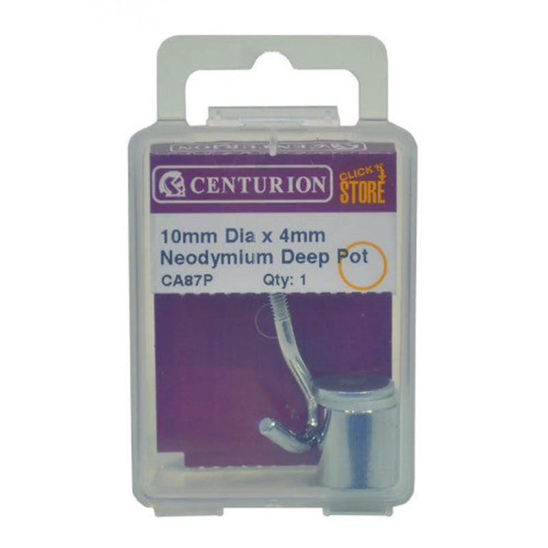 10mm Diameter x 4mm Neodymium Deep Pot Magnets - Pack of 5