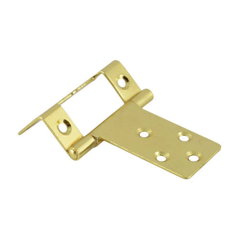Single Cranked Steel Flush Hinges, Electro brassed, 51mm x 16mm - Pack of 25