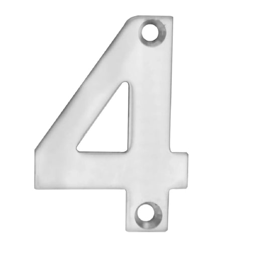 50 X 36 X 2Mm - Number 4 - Face Fix - Satin Stainless Steel