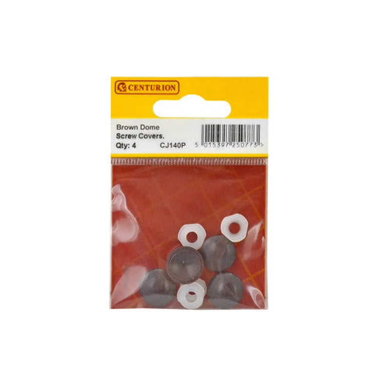 Brown Plastic Dome Screw Cover (Pack of 4) - Pack of 5