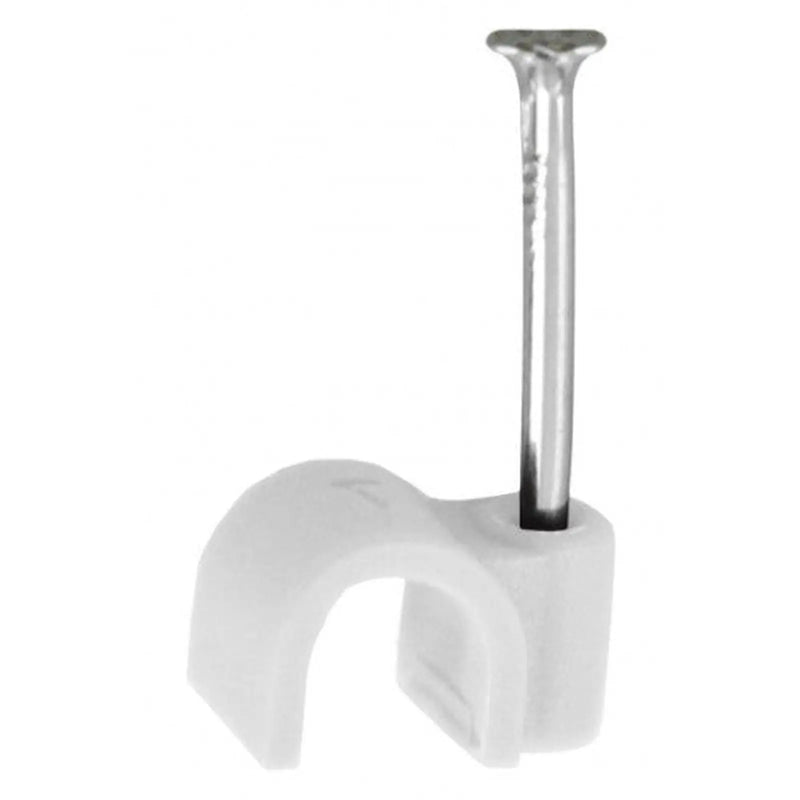 White Cable Clips 3.5mm - Pack of 100