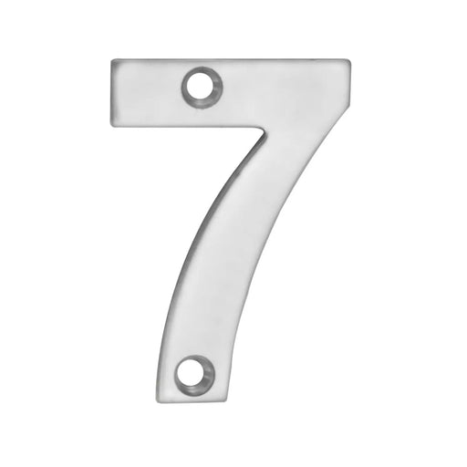 50 X 36 X 2Mm - Number 7 - Face Fix - Satin Stainless Steel
