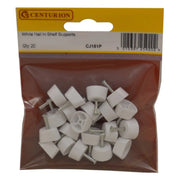 15mm Diameter White Nail In Shelf Supports (Pack of 20) - Pack of 5