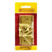 Heavy Brass Butt Hinges, Self Colour, 102mm x 76mm - Pack of 3