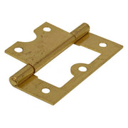 Steel Flush Hinges, Electro Brassed, 60mm - Pack of 25