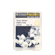 7mm White Cable Clips (Pack of 14)-CC04P - Pack of 5