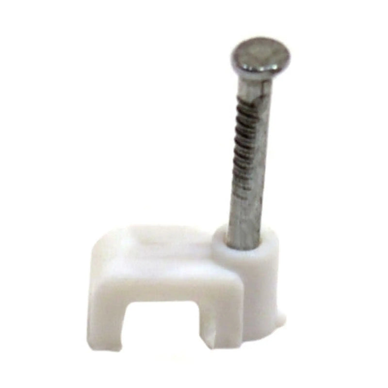 White Bellwire T+E Cable Clips - Pack of 100