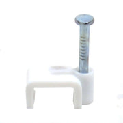 White T+E Cable Clips 2.5mm - Pack of 100