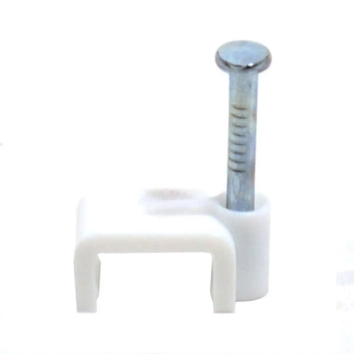 White T+E Cable Clips 2.5mm - Pack of 100