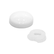 White Plastic Dome Screw Cover - Pack of 100