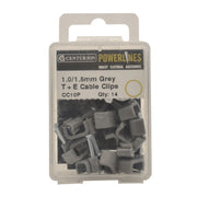 Grey Cable Clips 1.00/1.5mm - Pack of 5