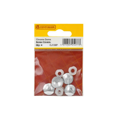 Chromed Plastic Dome Screw Cover (Pack of 4) - Pack of 5