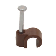 Cable Clips - Brown Round - 7mm -CC13L - Pack of 100