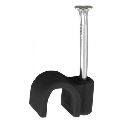 Black Cable Clips 7mm