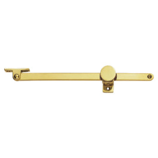 Victorian - Casement Stay (Screw Down Pattern) - Polished Brass 254MM