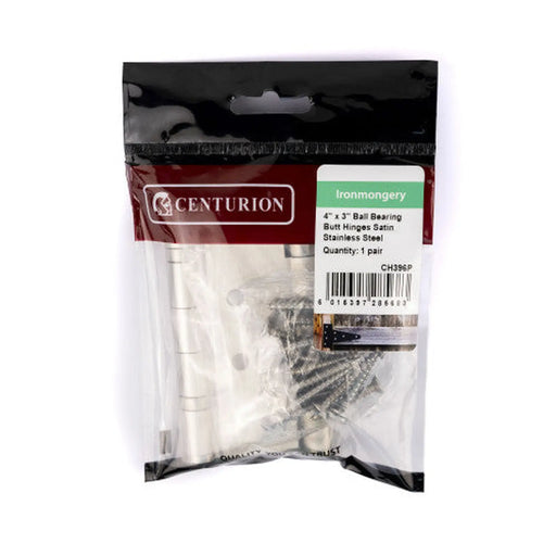 102 x 76mm (4 x 3") 2BB SSS G13 Stainless Steel Butt Hinges (pair) - Pack of 5