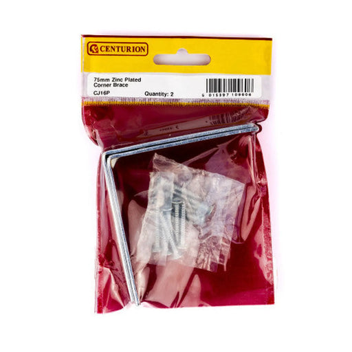 75mm ZP Corner Brace (Pack of 2) - Pack of 5