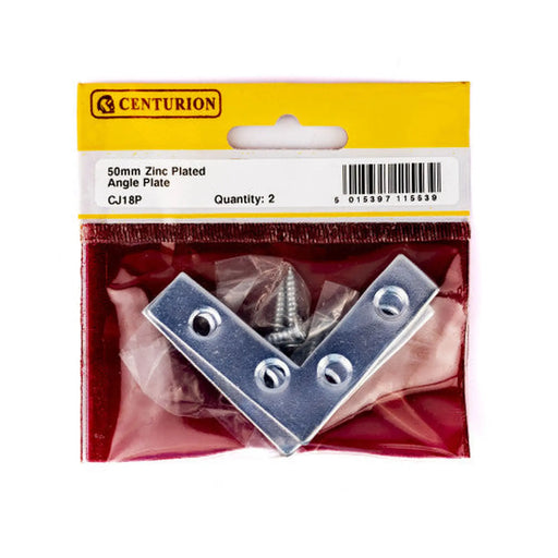 50mm ZP Angle Plate (Pack of 2) - Pack of 5