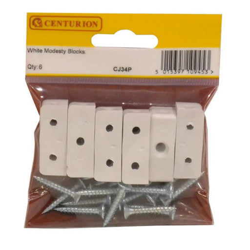 White Modesty Blocks (Pack of 6)