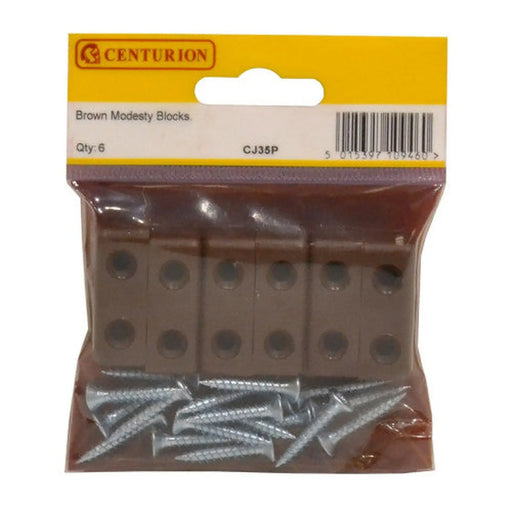 Brown Modesty Block (Pack of 6) - Pack of 5
