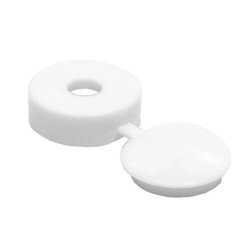 White Hinged Screw Covers - Pack of 500