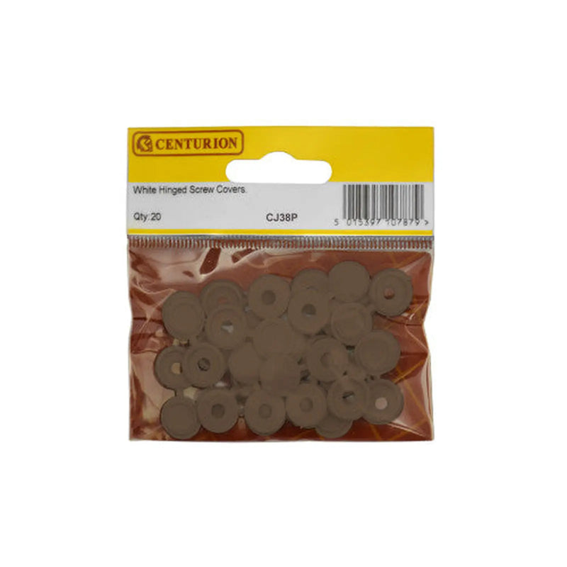 Brown Hinged Screw Covers (Pack of 20) - Pack of 5