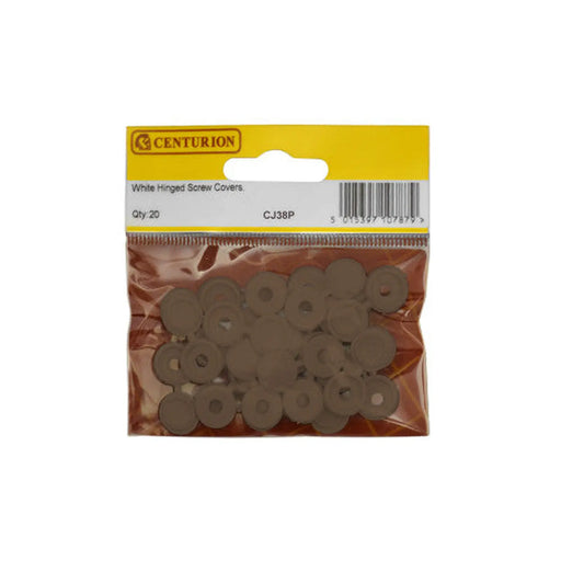 Brown Hinged Screw Covers (Pack of 20) - Pack of 5
