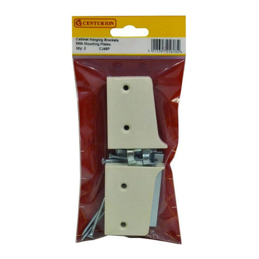 Nylon Cabinet Hanging Bracket With Mounting Plate  (Pack of 2)
