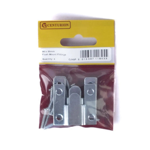 36 x 35mm ZP Flush Mount Fittings (Pack of 4) - Pack of 5