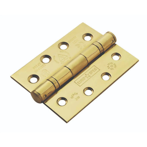 102 X 76 X 3Mm Ball Bearing Hinge - Grade 13 - 316 C/W Screws (Pair) - Stainless Brass