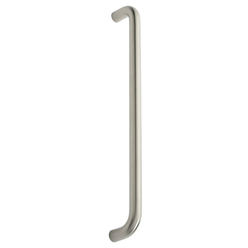 22Mm Dia. D Pull Handle - 450Mm C/C - Bolt Through Fixing - Satin Stainless Steel