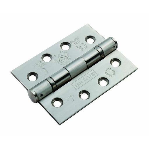102 X 76 X 3Mm Ball Bearing Hinge - Grade 13 - 316 C/W Screws (Pair) - Satin Stainless Steel