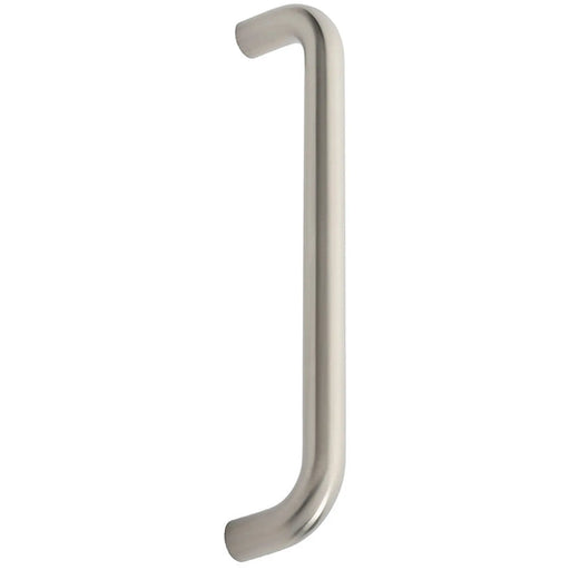22Mm Dia. D Pull Handle - 300Mm C/C - Bolt Through Fixing - Satin Stainless Steel