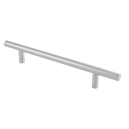 22Mm Dia. Straight T Bar Pull Handle - 300Mm C/C (450Mm O/A) - Bolt Through Fixing - Satin Stainless Steel