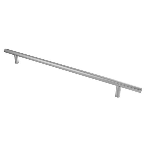 22Mm Dia. Straight T Bar Pull Handle - 600Mm C/C (775Mm O/A) - Bolt Through Fixing - Satin Stainless Steel